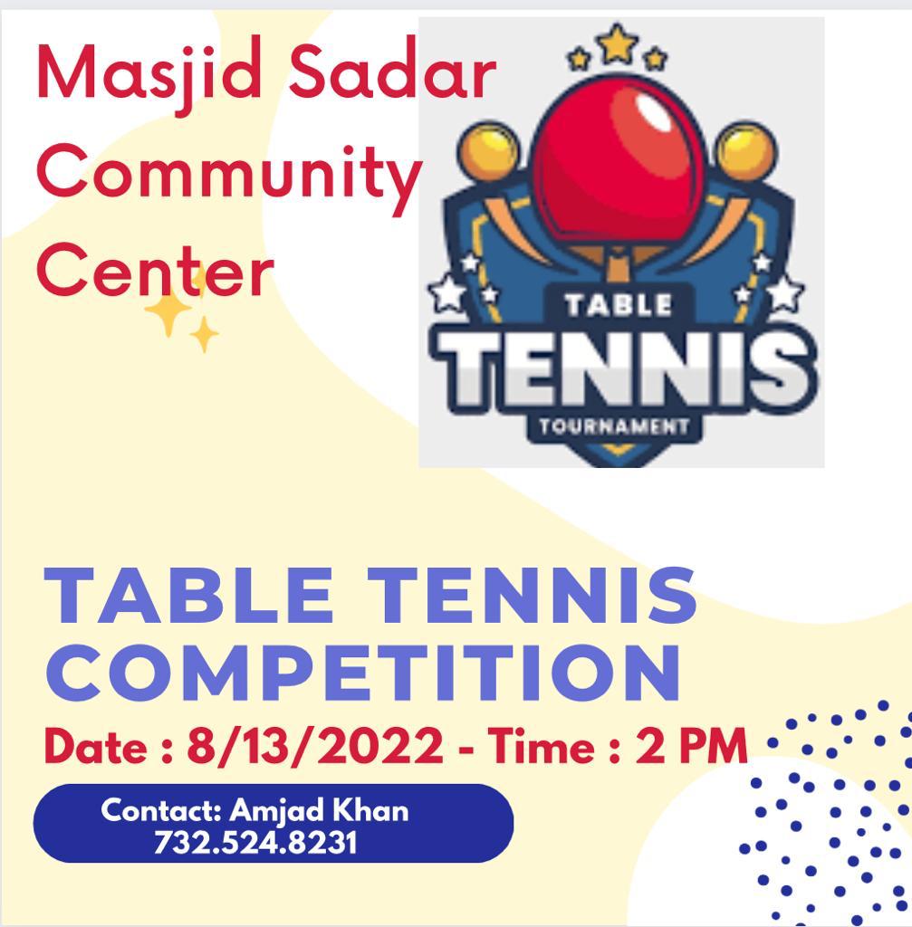 Table Tennis Competition | August 13th