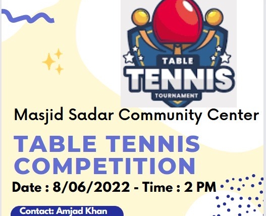 Table Tennis Competition | August 6th