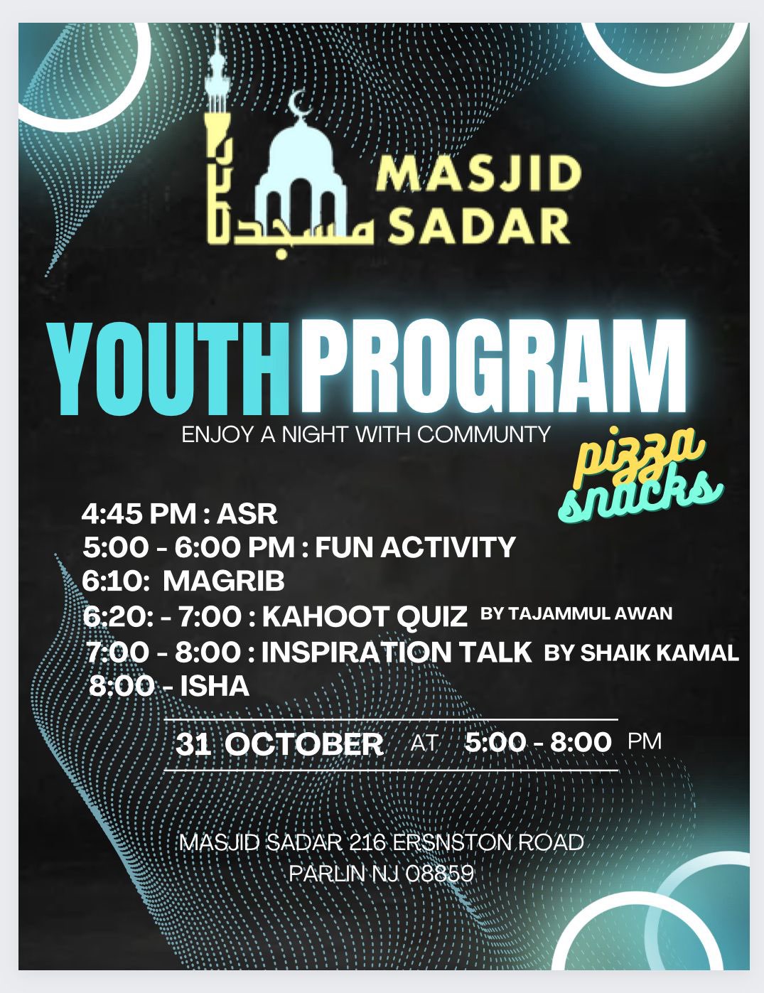 Youth Program | October 31st